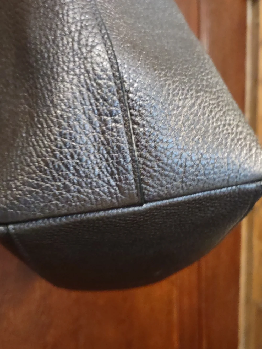 Coach Black Pebbled Leather Shoulder Tote with Exterior Zip Pocket 10 1/2 X 15x5
